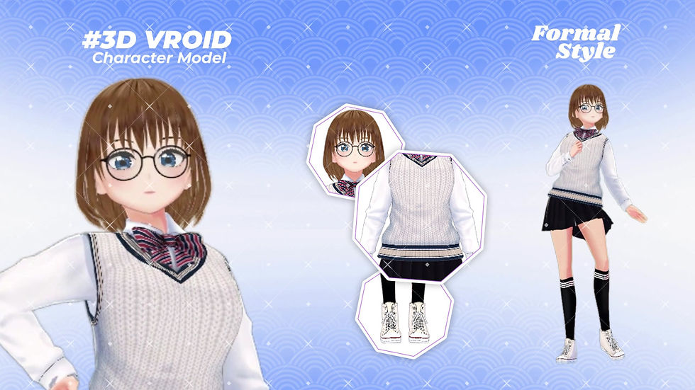 섬네일: Mizuki Kanaya 3D Vroid Model – Unique Anime Character Avatar for VTubers