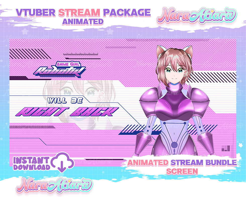 Thumbnail: Unleash the Power of Technology with the Anime Girl Robotic Overlay Stream Pack