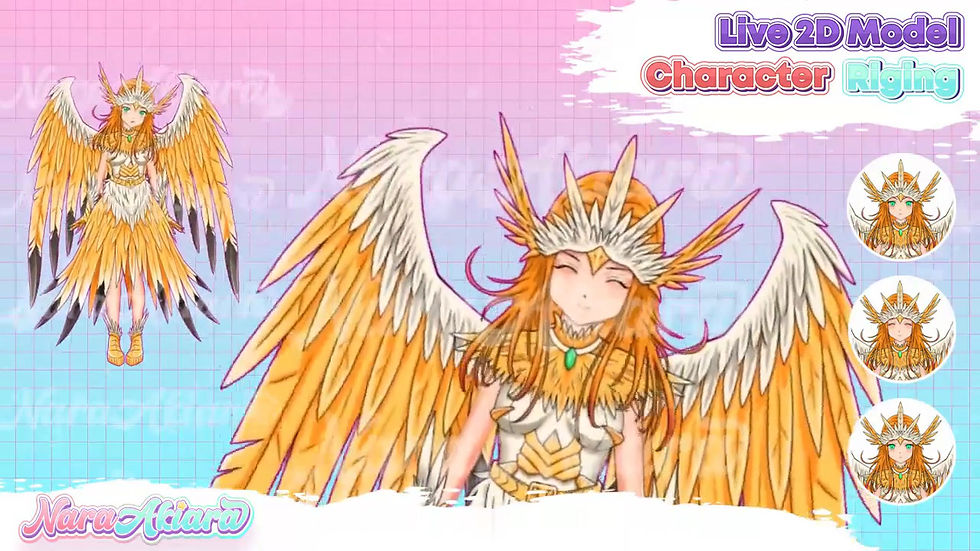サムネイル： Soar to New Heights with Vtuber Live2d Anime Orange Pegasus Girl Streamer