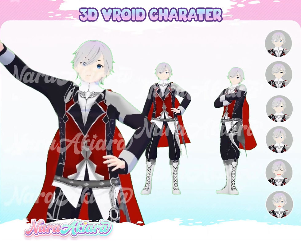 Thumbnail: Illuminate Your Broadcasts with 3D Saka Anime Male for Live Streaming