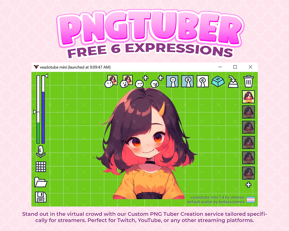 섬네일: Add Charm to Your Streams with a Playful PNG Tuber Chibi Girl