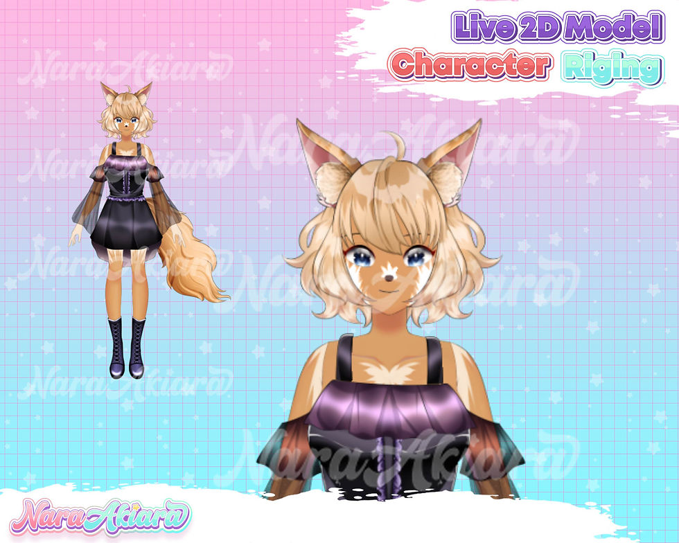 サムネイル： Embrace the Wild with Vtuber Live2d Model Anime Wolf Furry Girl for Streamer