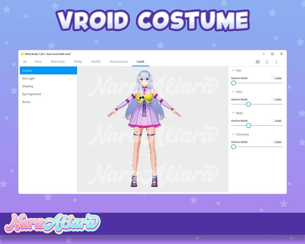 섬네일: 3D VRoid Mini Dress in Purple with Elegantly Extended Sleeves for Avatars