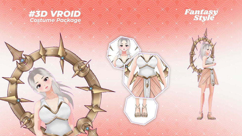 섬네일: Goddess Inspired Anime Girl 3D VTuber Model Hikari no Megami Virtual Avatar