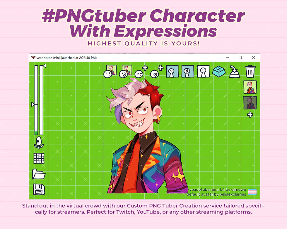 Thumbnail: Create Memorable Streaming Sessions with PNG Tuber Male Characters