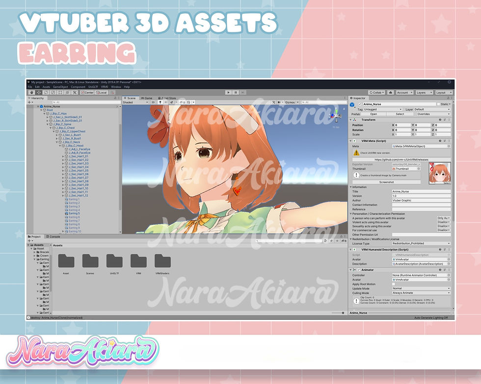 サムネイル： Immerse VTuber Personalities with Luxurious 3D Assets Earrings