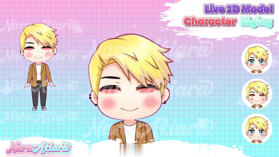 サムネイル： Elevate Your Vtuber Experience with the Charming Chibi Male Blonde Hair Live2d