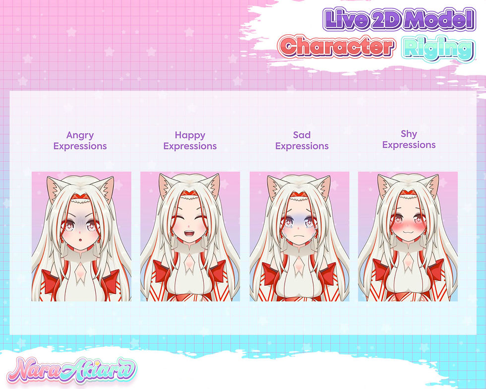 섬네일: Unleash the Charm of the Vtuber Live2d Model Long Hair White Cat Girl
