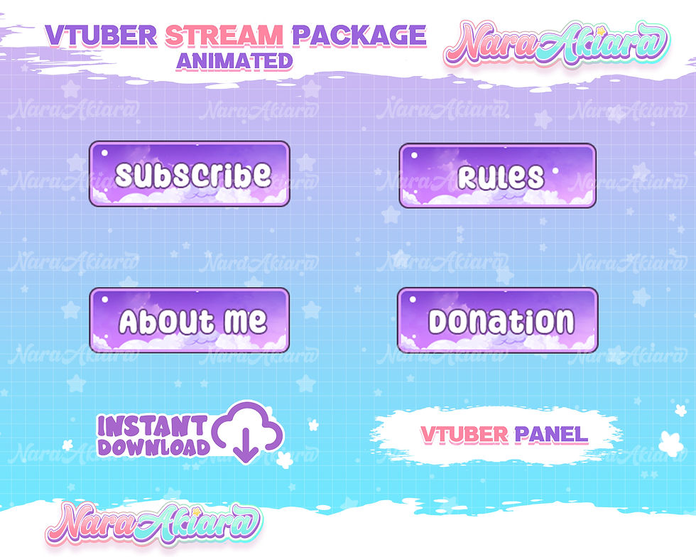 Thumbnail: Enhance your streams with Anime Girl Braided Hair Overlay Stream Package