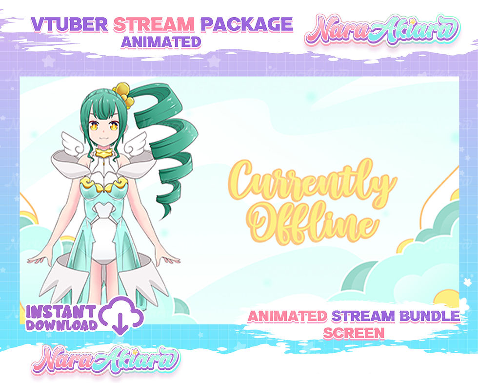 Thumbnail: Enhance your streams with the vibrant Vtuber Girl Overlay Stream Package