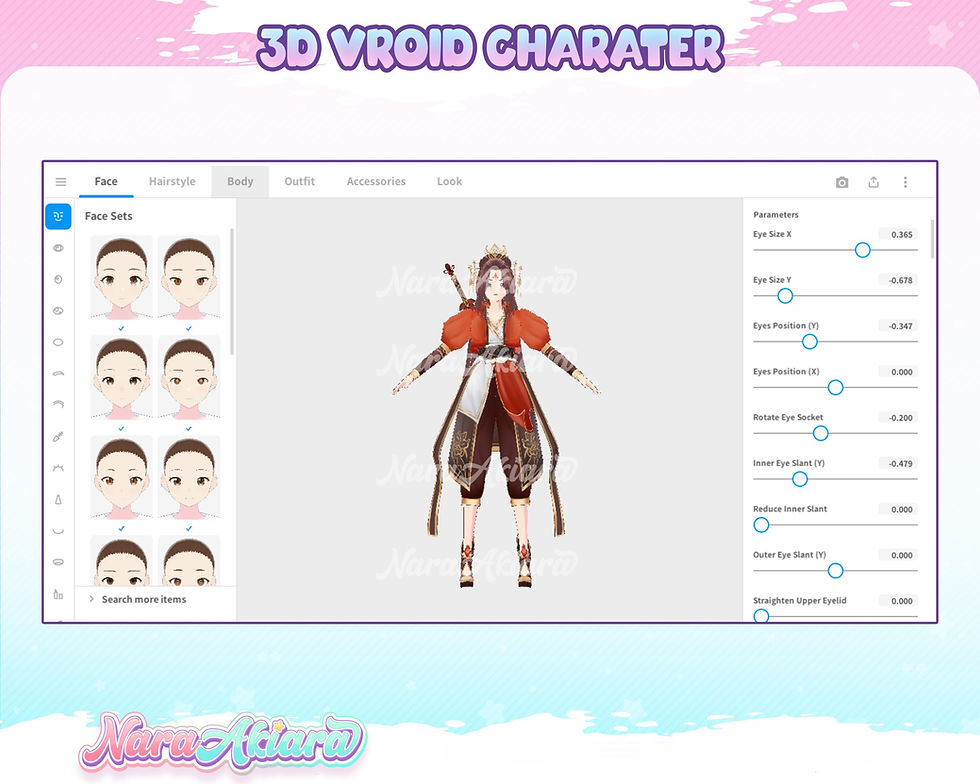 Thumbnail: Premade Tafnairia Eorzeea Anime Girl 3D Vroid Model for Live Streaming
