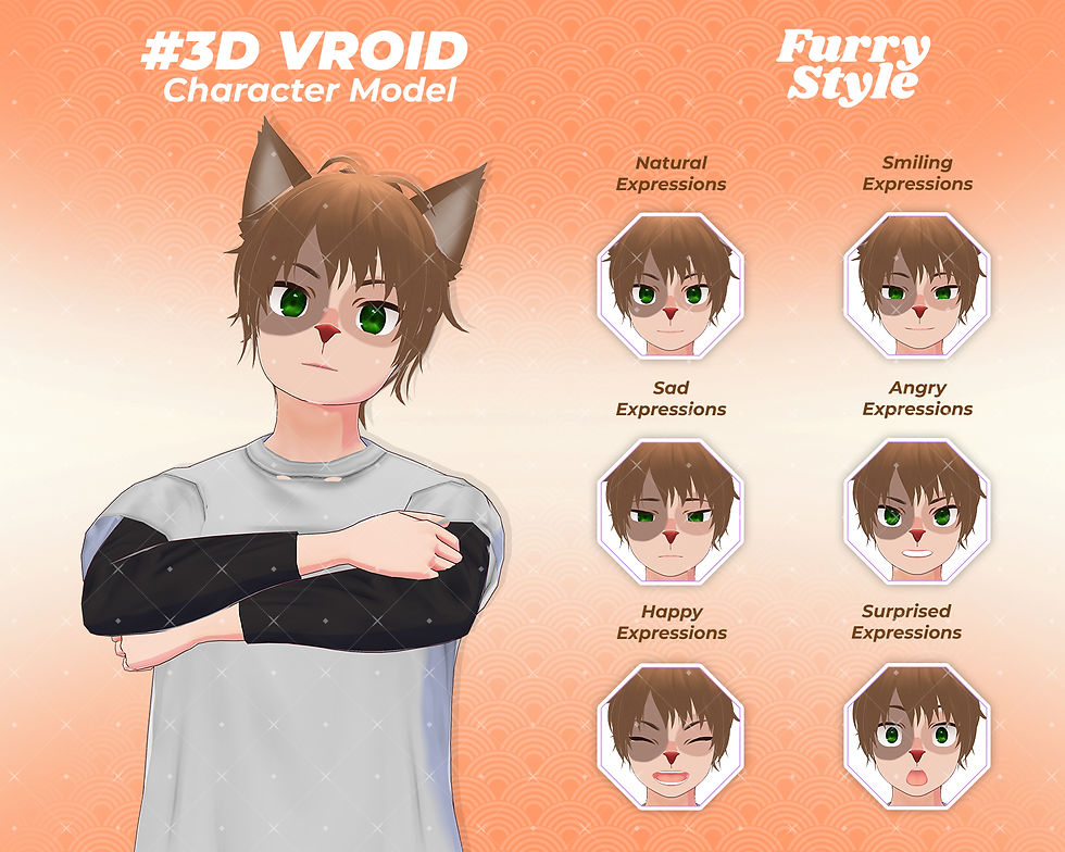 섬네일: Fantasy Beast Boy 3D VTuber Model Dobutsu Otoko with Anime Inspired Outfit