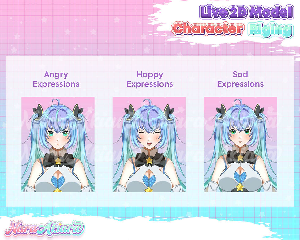 섬네일: Discover Captivating and Charming Anime Cute Blue Hair Girl Live2D Model