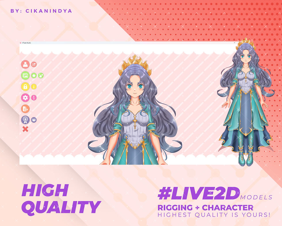 Thumbnail: Enchanted Princess Purple Hair Live2D VTuber - Mystical Elegance