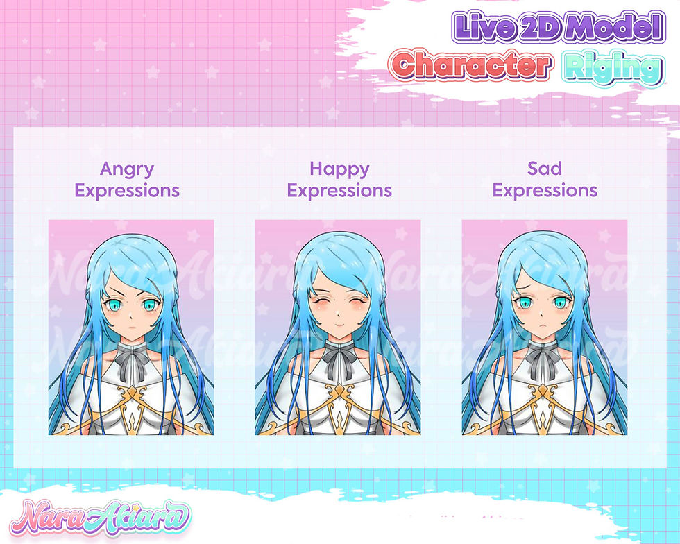 サムネイル： Unleash Your Royal Vibe with Vtuber Live2d Anime Princess Azura Blue for Stream