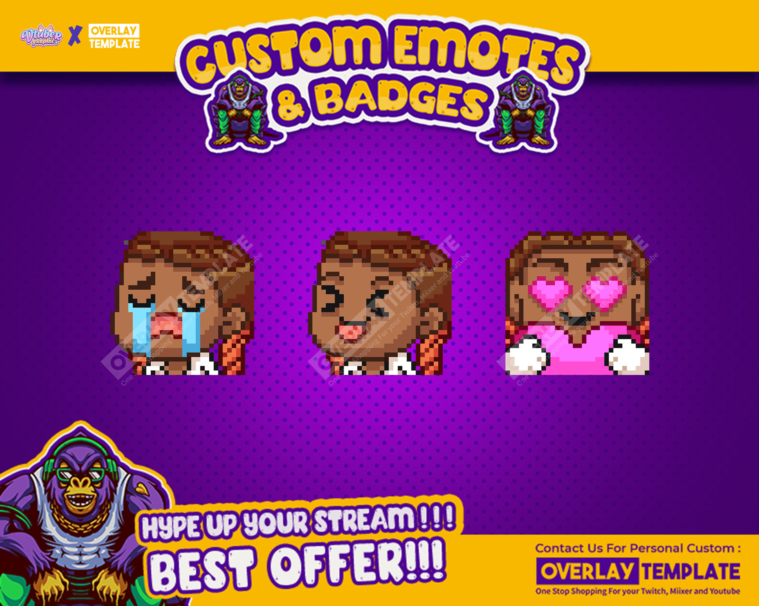 Loba Apex Pixelated Emote Set 1 for Charismatic Chat Reactions