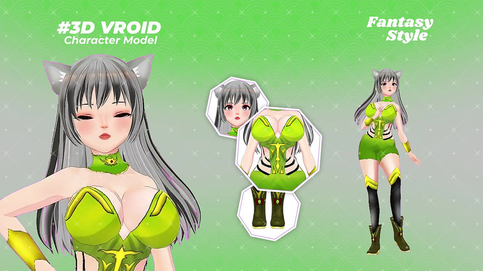 サムネイル： 3D Vroid Model Makami Hirosi Anime Style Character Avatar for VTuber Identity