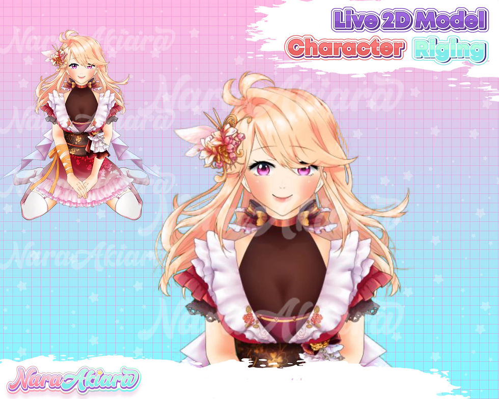 Thumbnail: Elevate Your Stream with Vtuber Live2d Anime Beauty Cream Hair Girl Sit Down
