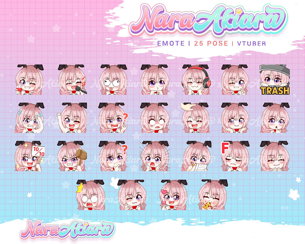Thumbnail: Express More with Bunny Anime Girl Emotes for VTubers on Twitch