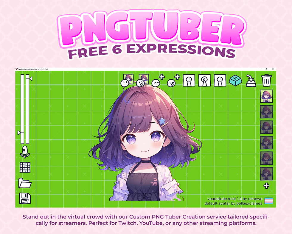 サムネイル： Expressive PNG Tuber Avatar for Looking to Enhance Their Online Presence
