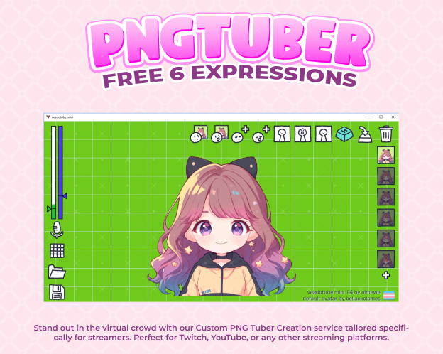 섬네일: Whimsical and Cute PNG Tuber The Perfect Avatar to Add a Fun Vibe to Your Stream