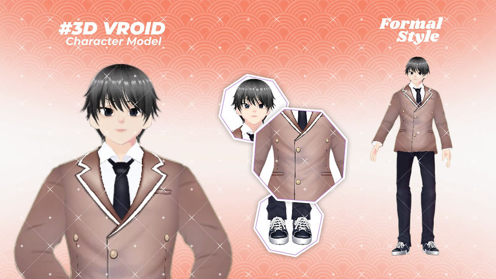 Thumbnail: Akihiko 3D Vroid Model – Anime Boy Character Avatar for VTubers & Virtual Stream