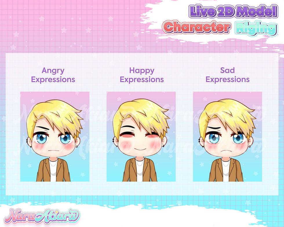 サムネイル： Elevate Your Vtuber Experience with the Charming Chibi Male Blonde Hair Live2d
