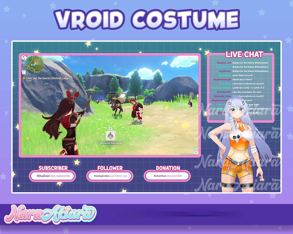 섬네일: Orange Delta Crop Top 3D Vroid Costumes to Elevate Your VTuber Persona