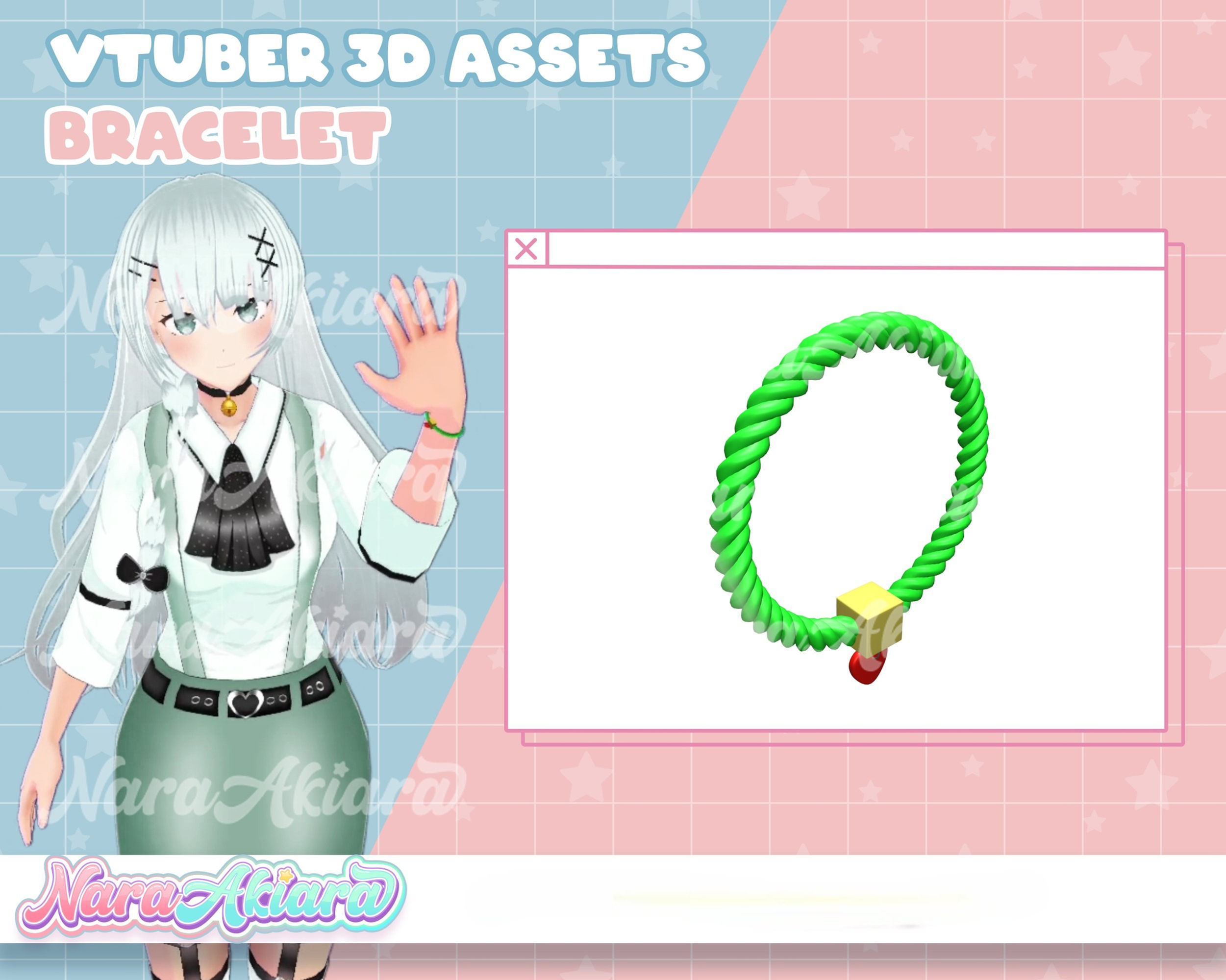 Adorn VTuber Characters with Exquisite 3D Assets Bracelets