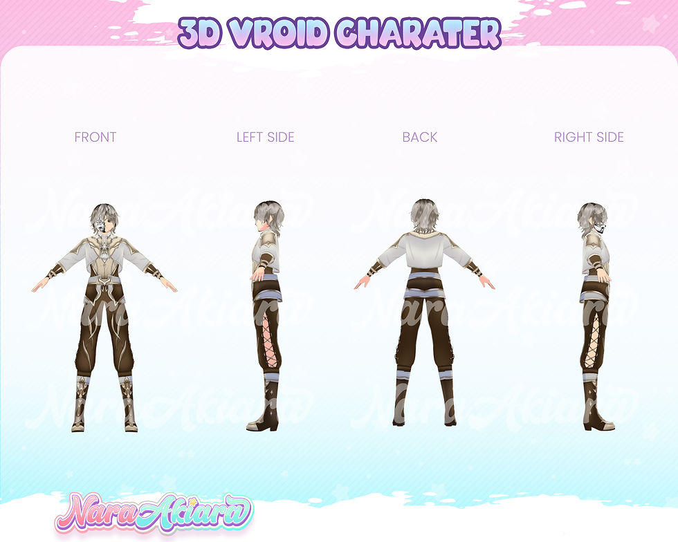 縮圖：Embrace the Magic Vano Ronkan Anime Male 3D Vroid Model for Your Live Stream