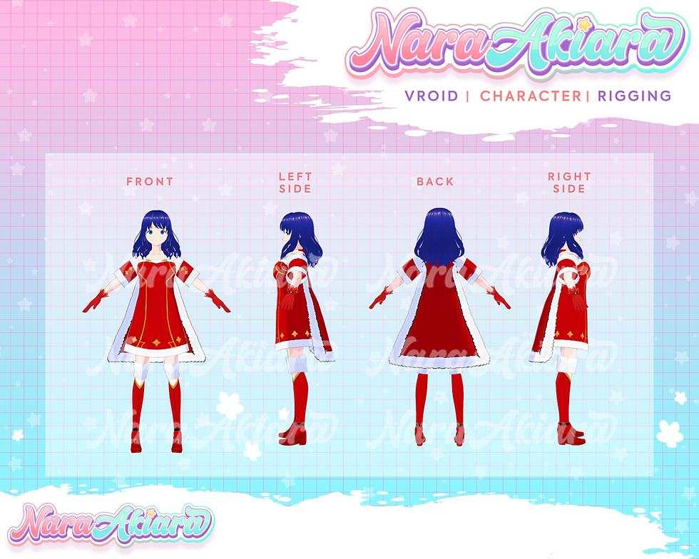 Thumbnail: Unleash Your Festive Streams with our 3D Vroid Christmas Mayka Girl Model