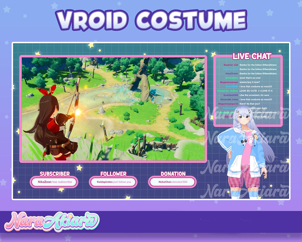Thumbnail: Dive into Adorable Adventures with the Cute Baby Blue 3D Vroid Costume