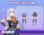 Thumbnail: Futuristic 3D Vroid Cyberpunk Black Mini Dress for Charming Avatar