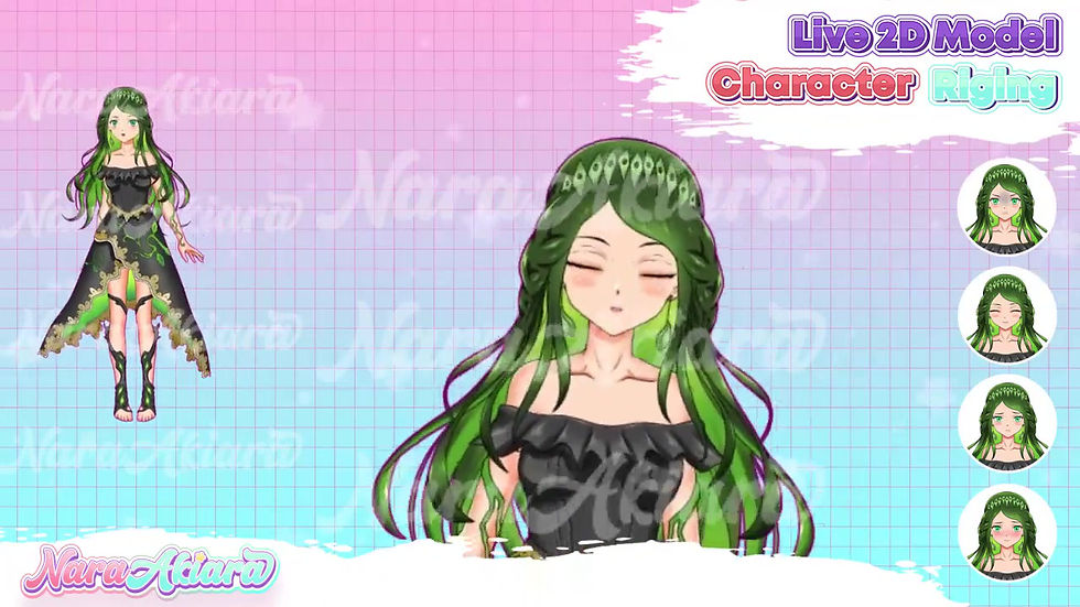 Thumbnail: Immerse Yourself in the Virtual Jungle with our Anime Green Jungle Girl Live2D