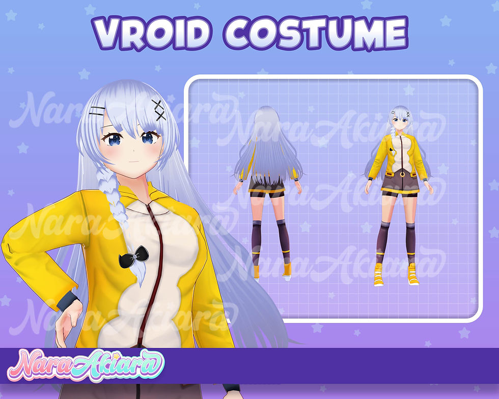 Embrace Virtual Fashion with Yellow and White Casual Uniform for Your Avatar