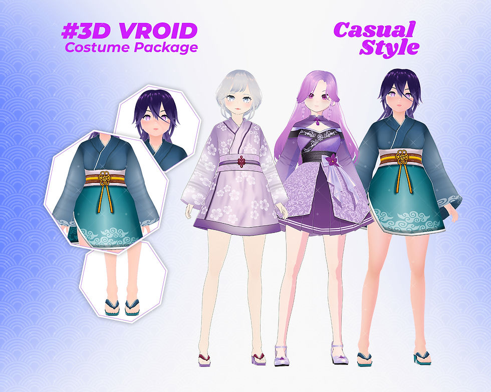 섬네일: 3D VRoid Clothes Pack The Cute & Sporty Girl's Athleisure Look