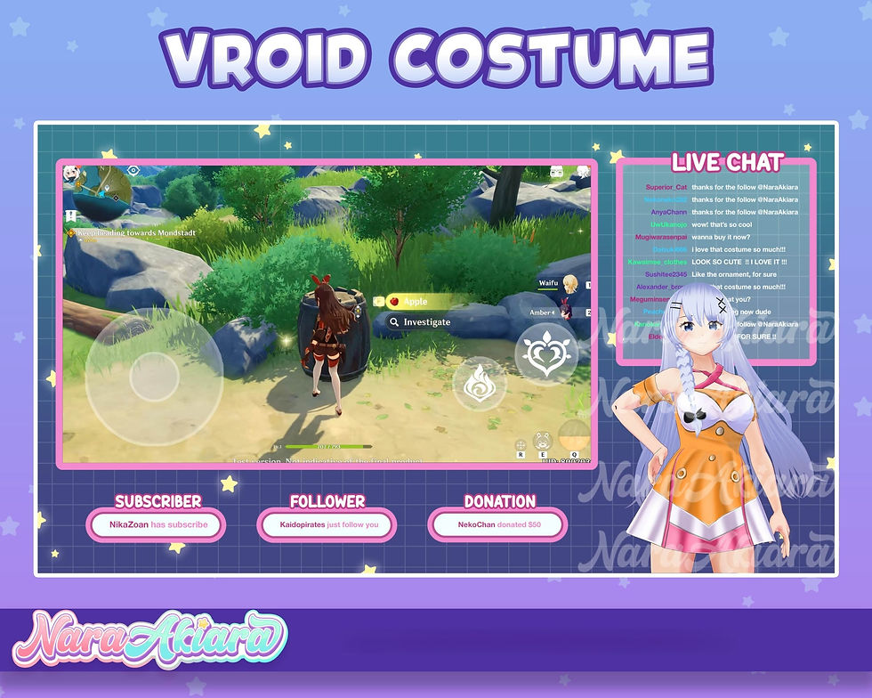 Thumbnail: Craft Your Virtual Charm with Unique 3D Vroid Costumes to Define Your VTuber