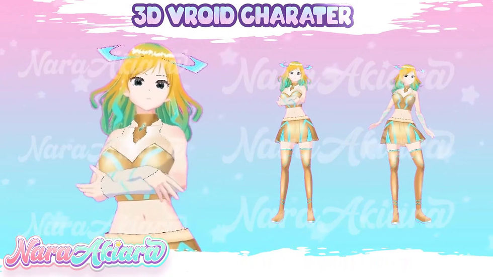 サムネイル： Embody Elegance and Playfulness with Yellow Green Hair Anime Girl for Streaming