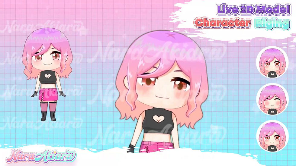 섬네일: Unleash Your Cuteness with the Chibi Pink Hair Girl Live2d Model for Vtubing