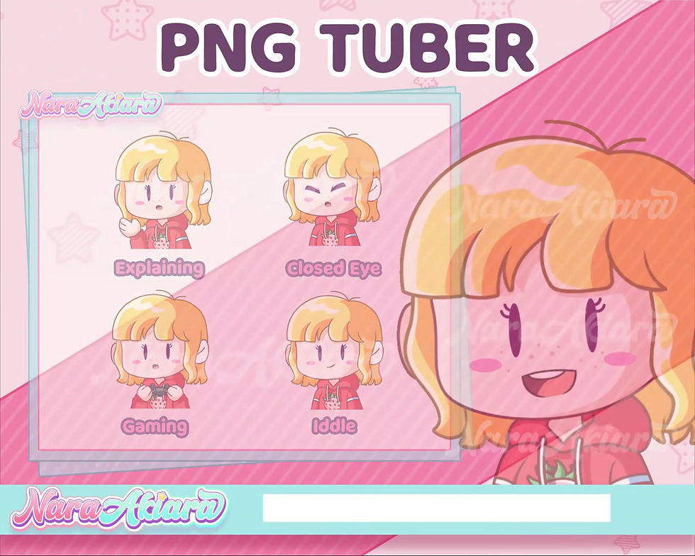 Thumbnail: Level up Your Live Streaming with the Adorable Chibi Blonde Hair PNGTuber