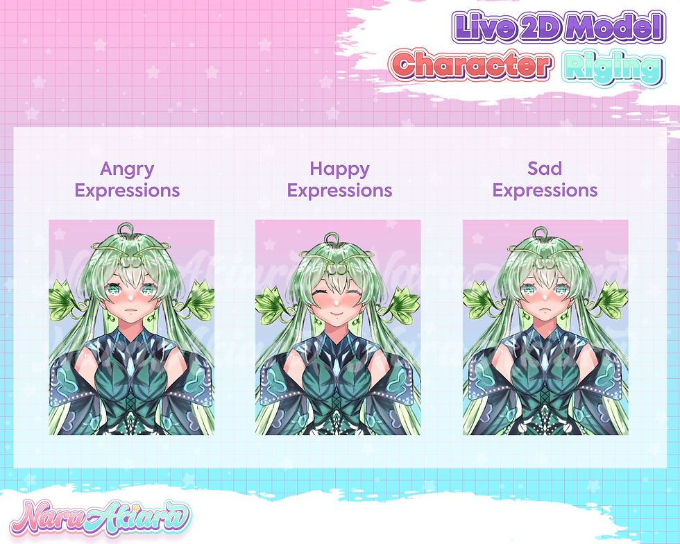 サムネイル： Experience Nature's Charm with Anime Leaf Dresses Girl Live2D Model