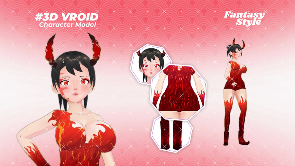 縮圖：High-Quality 3D Vroid Model Kusubutte Iru Hi for Anime Inspired Avatar