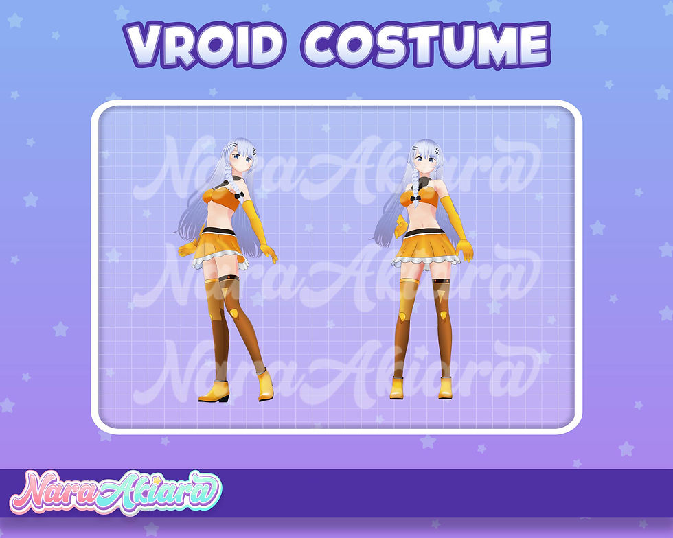 Thumbnail: Radiate Joy with the Yellow Bra and Skirt Set with Arm Sleeves for Your Avatar