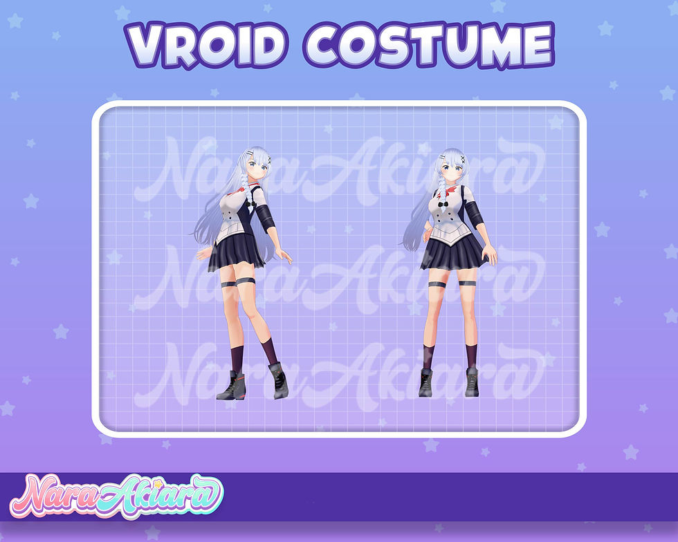 Thumbnail: Embracing Timeless Style with Black and White Uniform 3D VRoid Attire for Avatar