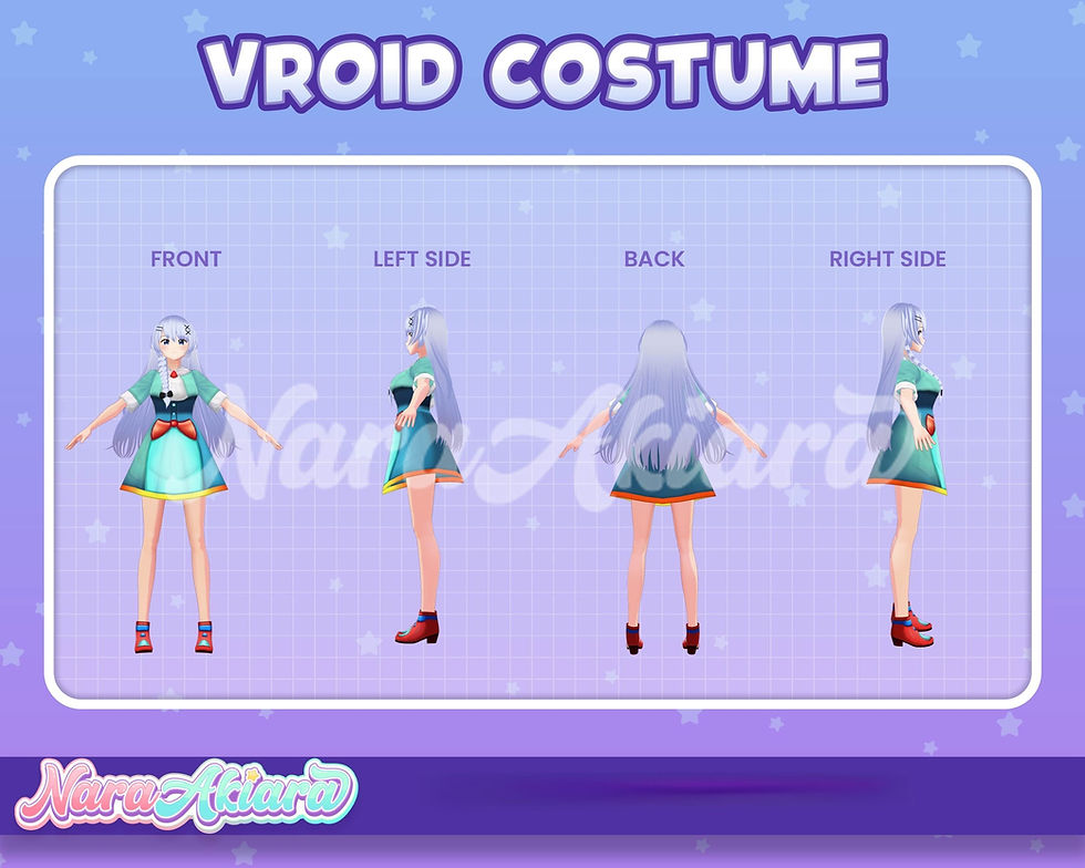 縮圖：Discover Curated 3D Vroid Costumes for Your VTuber Persona