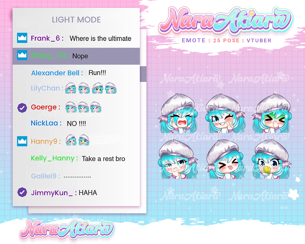 Thumbnail: Add Personality to Your Stream with Anime Blue Hair Emotes for VTubers on Twitch