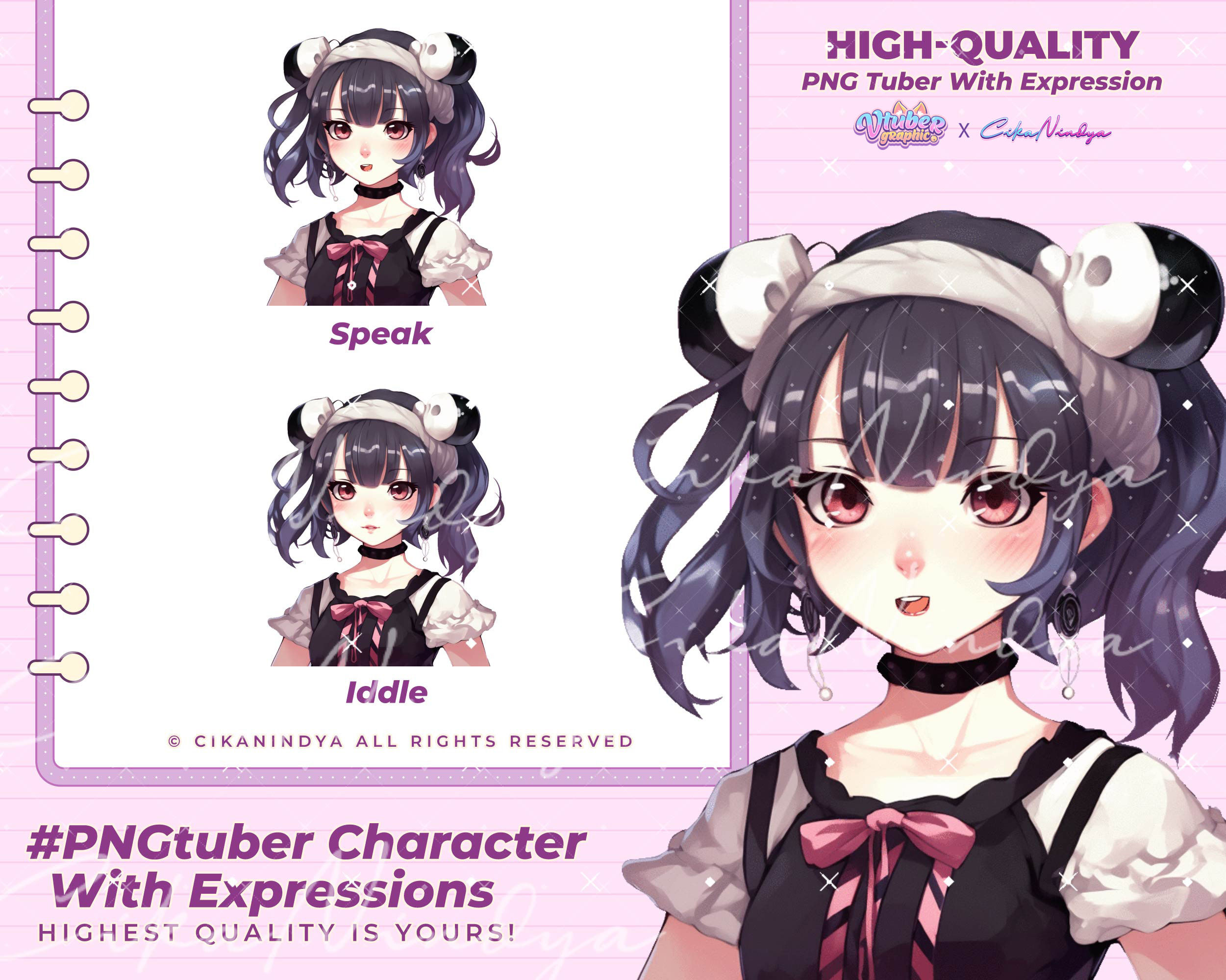 Thrilling PNG Tuber Halloween Girl - Add Festive Flair to Your Streams