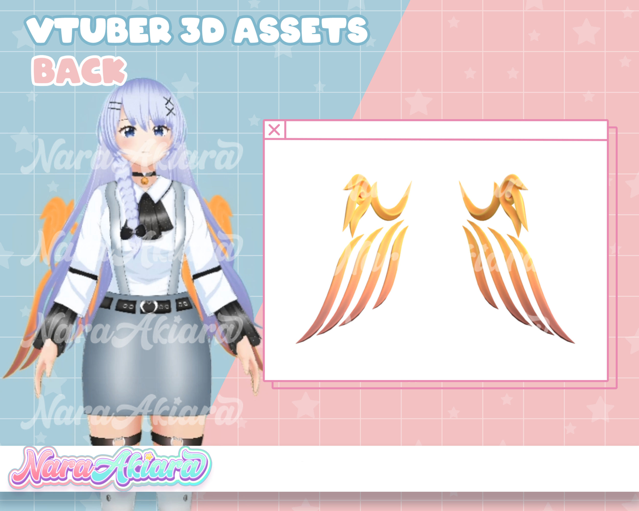 Glow Your Vtuber Persona with Firespark Wings for Attractive Streaming