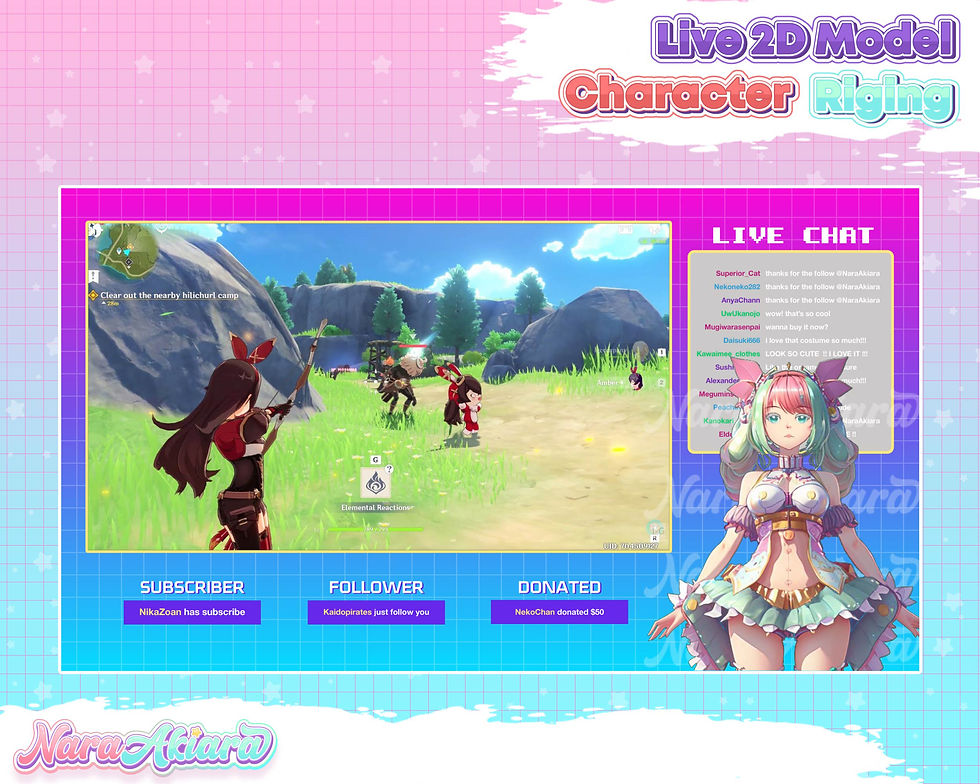 Thumbnail: Enchanting Journey with Vtuber Live2d Model Anime Girl Yuki Green Hair Princess
