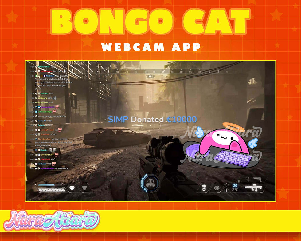 縮圖：Heavenly Vtuber Bongo Cat Angel for Streamers: Add a Divine Musical Touch